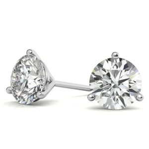 Aretes de diamantes cultivados en laboratorio genuinos de 1,00 quilates con montura de Martini en plata 925 - Imagen 1 de 4