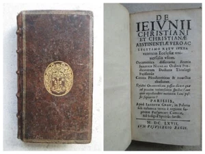 NICOLAI : DE JEJUNII CHRISTIANI, 1667. Jeûne. Provenance au cep de vigne. - Imagen 1 de 15
