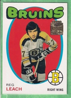 2001-02 Topps/O-Pee-Chee Archives Reprint #43 Reg Leach Boston Bruins - Image 1 of 2