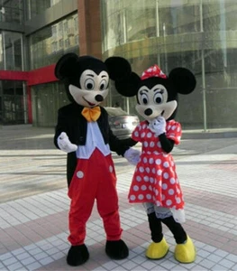 Fantastico! Saldi Costume Mascotte Adulto Topolino e Minnie Abbigliamento Festa Vestito Fantasia - Foto 1 di 11