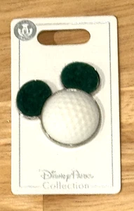 PIN DE PELOTA DE GOLF MICKEY MOUSE PARKS HTF RARO NUEVO EN TARJETA CON OREJAS DE FIELTRO - Imagen 1 de 6