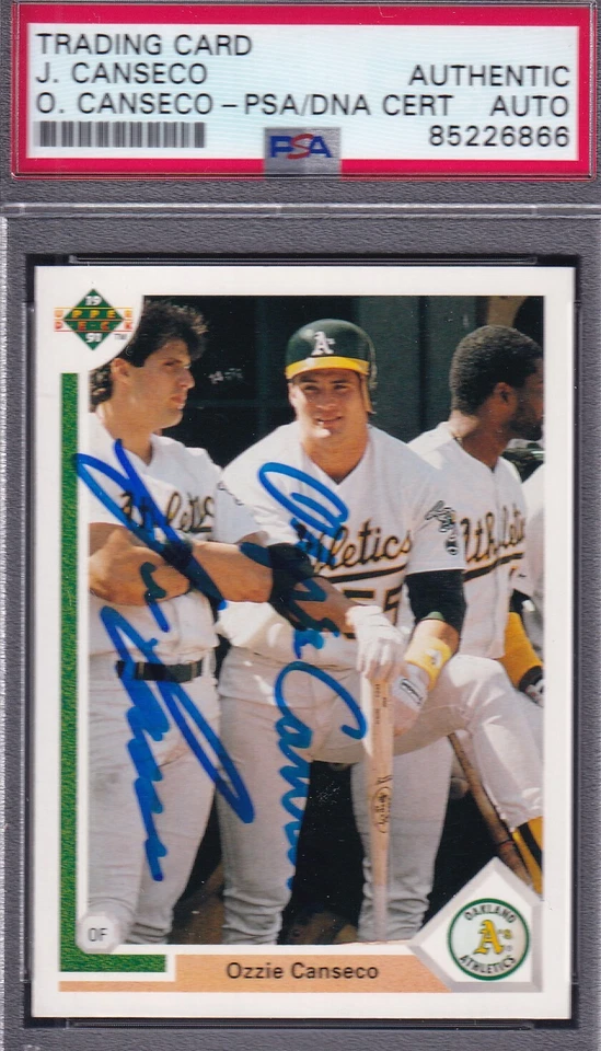 Jose Canseco / Ozzie Canseco 1991 Upper Deck SIGNED PSA/DNA AUTOGRAPH Oakland A' - Image 1 of 1