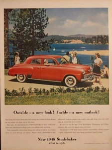 Pubblicità stampa scaffale automobile Studebaker 1948 vintage Rosso, bellissima stampa - Foto 1 di 1