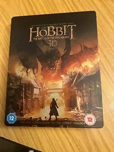 THE HOBBIT - BATTLE OF THE FIVE ARMIES - 3D & BLU-RAY- 4 DISC LTD ED STEELBOOK - Foto 1 di 6