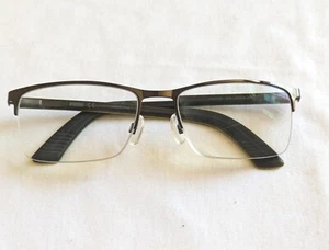 PUMA PU0028O 008 Men's Eyeglasses Gunmetal Half-Rim Frame 56-18-140 *EXCELLENT* - Picture 1 of 6
