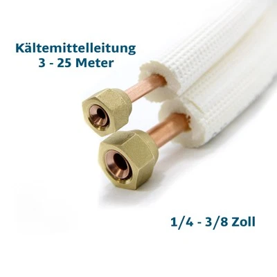 Isolierte Kältemittelleitung für Klimaanlagen 1/4" + 3/8"  9mm - Bild 1 von 3