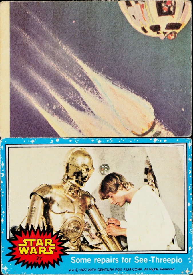 1977 Topps Star Wars (Reino Unido) #27 algunas reparaciones para See-Threepio Foto 1 de 1