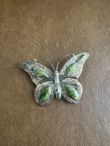 Broche prendedor mariposa vintage de plata de ley 925 - Imagen 1 de 6