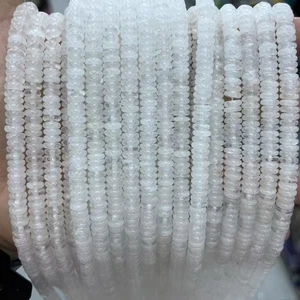 2x6 mm Natürliche Klar Quarz Bergkristall Rondelle Zwischenring Perlen für Schmuck Herstellung - Bild 1 von 5