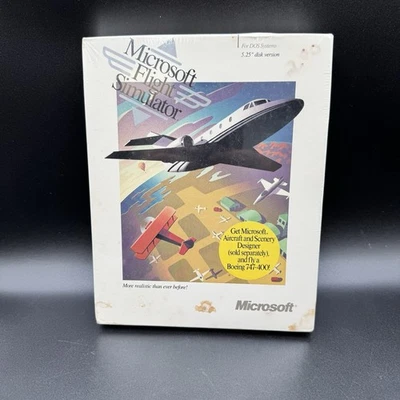 Microsoft Flight Simulator version 4.0 1991  Brand NEW Sealed 5.25 Disk Version - Image 1 of 4