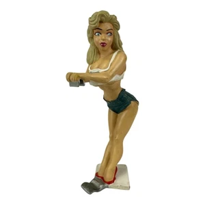 Bottoms Up Demars Ganz "Blonde Pinup Girl" Beer Soda Can Holder - Picture 1 of 11