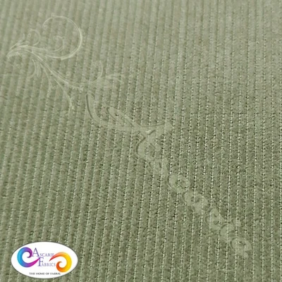 Green Fine Babycord Corduroy Needlecord Cotton Fabric 56" Dress Coats Trousers - Image 1 of 2