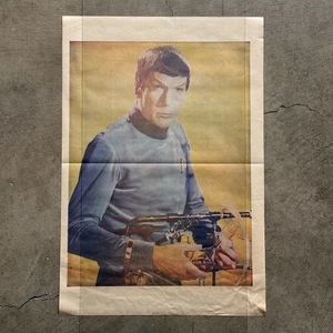 Seltenes 60er Jahre Leonard Nimoy Spock Post-Intelligencer Zeitung Riesen Poster - Bild 1 von 2