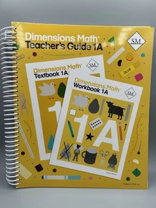 Singapore math Dimensions Math Teacher's Guide 1A (Spiral) - Clean Pages - Picture 1 of 3