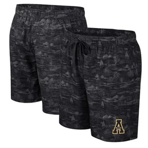 Men's Colosseum Black Appalachian State Mountaineers Ozark Swim Shorts - Picture 1 of 3