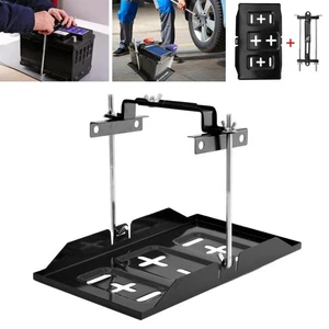 Universal SUV Car Storage Battery Holder Adjustable Tray Hold Down Clamp Bracket - Picture 1 of 13