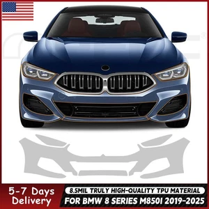 For BMW 8 Series M850i 2019-2025 Front Bumper Precut PPF Paint Protection Film - Picture 1 of 20