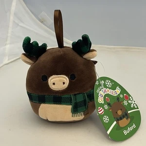 Squishmallows Small Christmas Ornament Plush Buford Moose Green Scarf With Tags - Picture 1 of 19