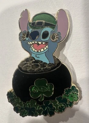Disney WDI Stitch St. Patrick's Day Hat Inside A Lucky Coin Pot Holidays LE 250 - Image 1 of 3