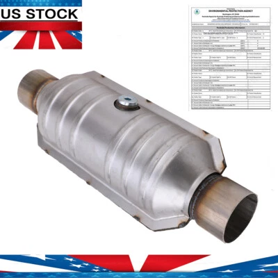 For Ford Explorer 4.0L 5.0L 2.5" Inlet/Outlet Catalytic Converter w/ Heat Shield Foto 1 de 4