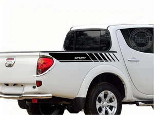 Graphics Sport Stripe Car Sticker For Mitsubishi L200 Trunk Side Decals Vinyl - Picture 1 of 6