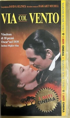 VHS Film Drammatico VIA COL VENTO Clark Gable Vivien Leigh DeAgostini. - Immagine 1 di 2