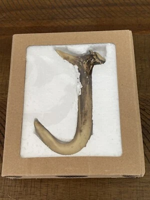 Resin Faux Deer Antler Rustic Wall / Door Decor Letter J Symbol Kids Room 6” - Image 1 of 4