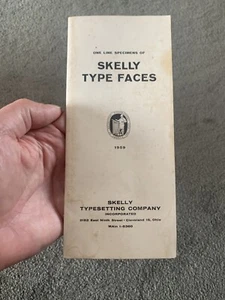 Advertising Skelly Typesetting Co One Line Specimens Type Faces Typographers - Picture 1 of 8