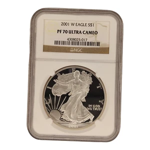 2001-W PROOF American Silver Eagle NGC PF 70 ASE PR 70 5A - Picture 1 of 2
