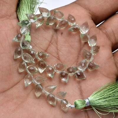 Cuentas de amatista verde, lágrima facetada 5x8-6x9 mm, suministros de abalorios artesanales para joyería Foto 1 de 4