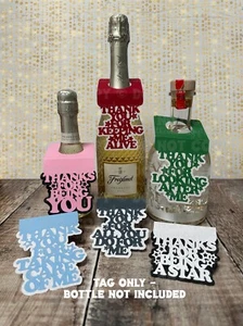 THANK YOU Wine bottle neck tag - Picture 1 of 24