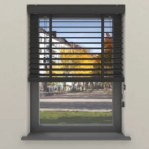 Jalousien ohne Bohren Holzoptik 75x240 Cocoon Home - 50mm Lamellen - Schwarz - Bild 1 von 6