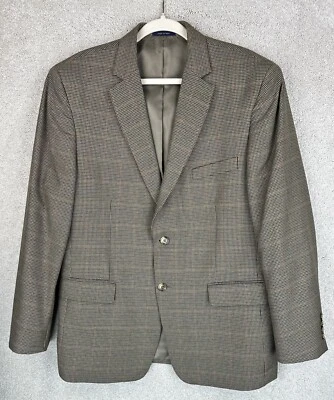 Blazer Club Room marrón a cuadros para hombre 44 chaqueta regular abrigo deportivo Foto 1 de 4