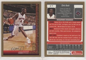 2005-06 Bowman Draft Gold Chris Bosh #27 HOF