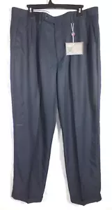Alan Flusser Golf Pants Dark Blue Pleated Comfort Waistband 38 x 34 NWT - Picture 1 of 13