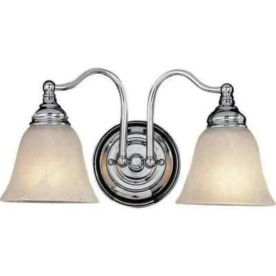 Feiss VS6702-CH Bristol Lighting, Chrome, 2-Light (14.5"W x 8"H) Murray - Image 1 of 2