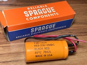 200uf 250V Sprauge TVA-1528 NOS Kondensator im Karton - Bild 1 von 2