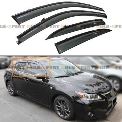 适用于 2011 - 17 LEXUS CT200H BLK TRIM VIP 夹式窗罩防雨罩 — 第 1/4 张图片
