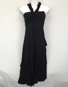 Gonna convertibile Elan abito reggicalze cravatta collo maglia floreale donna M nero spiaggia - Foto 1 di 11