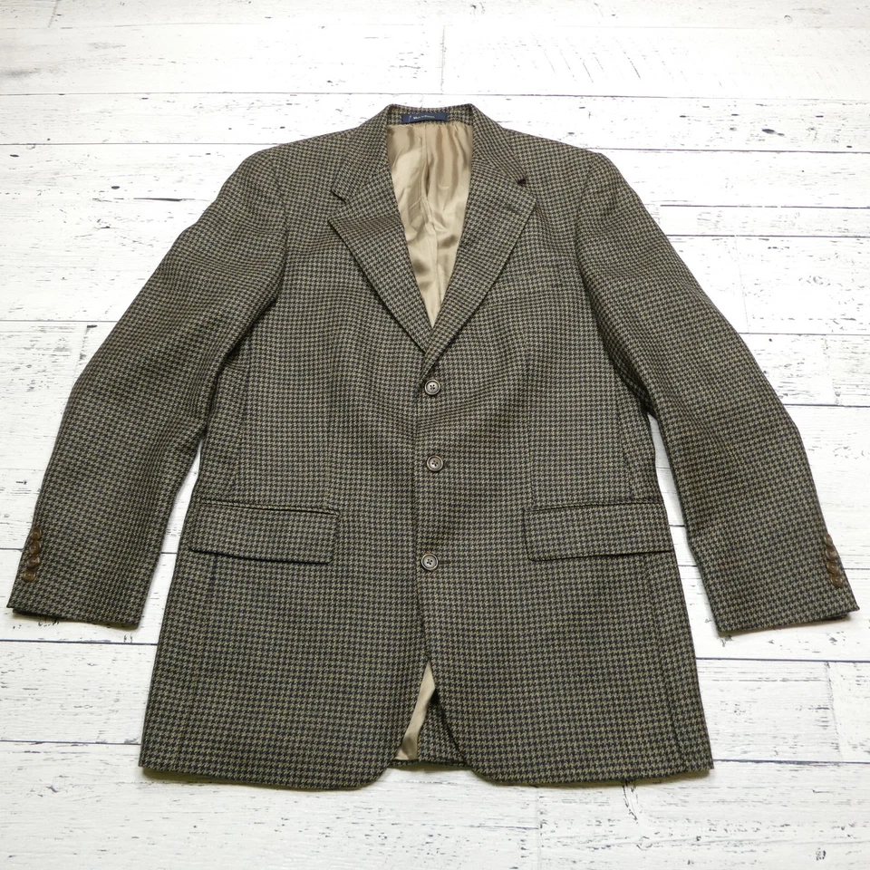 Blazer Traje Chaqueta Chaps Ralph Lauren Tweed Talla 44 Azul Beige Pata de Gallo Foto 1 de 4