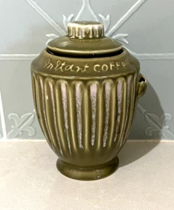 Vintage Royal Sealy Green Ceramic Canister 'Instant Coffee' - Japan c1960's - Picture 1 of 6