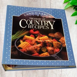 Land O' Lakes Treasury of Country Recipes Hardcover Binder Removable Cards - Foto 1 di 10