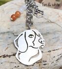 Beagle key chain - dog keychain - bag charm - key ring - dog gift - pet 