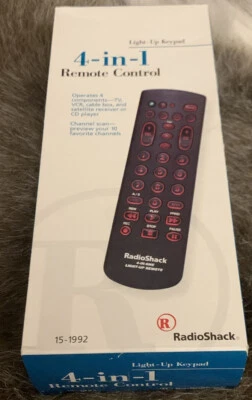Radio Shack 4-in-1 Light Up Remote Control 15-1992 New - Image 1 of 4
