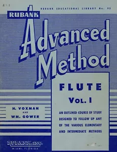 Flute Rubank Advanced Method Vol 1 Sheet Music Lesson Book - Picture 1 of 3