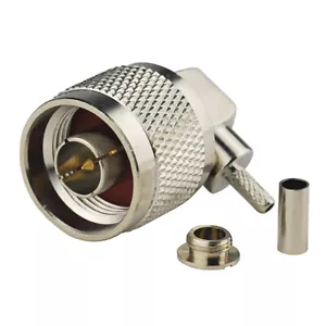 N Type Male Plug Right Angle Crimp RG316,RG174,RG188 Cable RF connector 90 deg - Picture 1 of 4