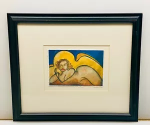BELLAS ARTES ~ BETSY BOHER ""ÁNGEL DORMIDO"" ABSTRACTA MUJER DESNUDA OBRA DE ARTE ORIGINAL - Imagen 1 de 5