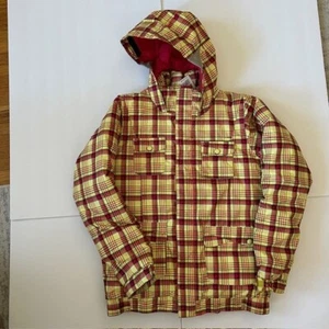 Burton Snowboard/Ski Jacket - Girls XL - Insulated Plaid Check Yellow/Red - NEW - Picture 1 of 13