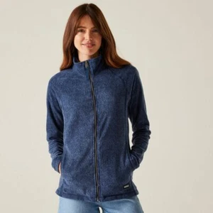 Regatta Mayse Womens Full Zip Fleece Navy Marl - Picture 1 of 7