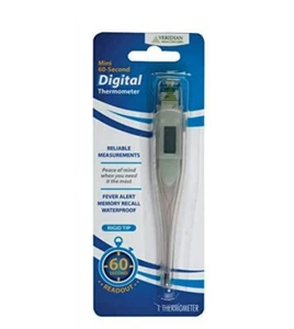 Digitales Thermometer | 60 Sekunden Anzeige | Fahrenheit und Celsius | Starre Spitze... - Bild 1 von 3